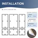NeatiEase Peel and Stick Wall Molding Kit 6-Frame Premade, Ready-to-Assemble Wall Moulding Panel Frame, Self Adhesive Wainscoting Panels, Accent Molding Trim for Interior Walls Home Decor 50"x40",50"x20"