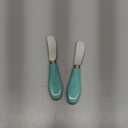 2 PCS Stainless Steel Butter Spreader Knife Cheese Spreader Knives Porcelain Handle Butter Spreaders Small Butters Knife Cheese Spreaders for Appetizers Dips Charcuterie Pastry Utensils Making