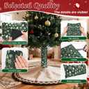 Artificial Christmas Tree Collar Christmas Tree Skirt Collar Hides Fake Pole, Christmas Decorations, Christmas Tree Base Cover Zipper Design for Xmas Trees Artificial Trees, Embossed Patterns