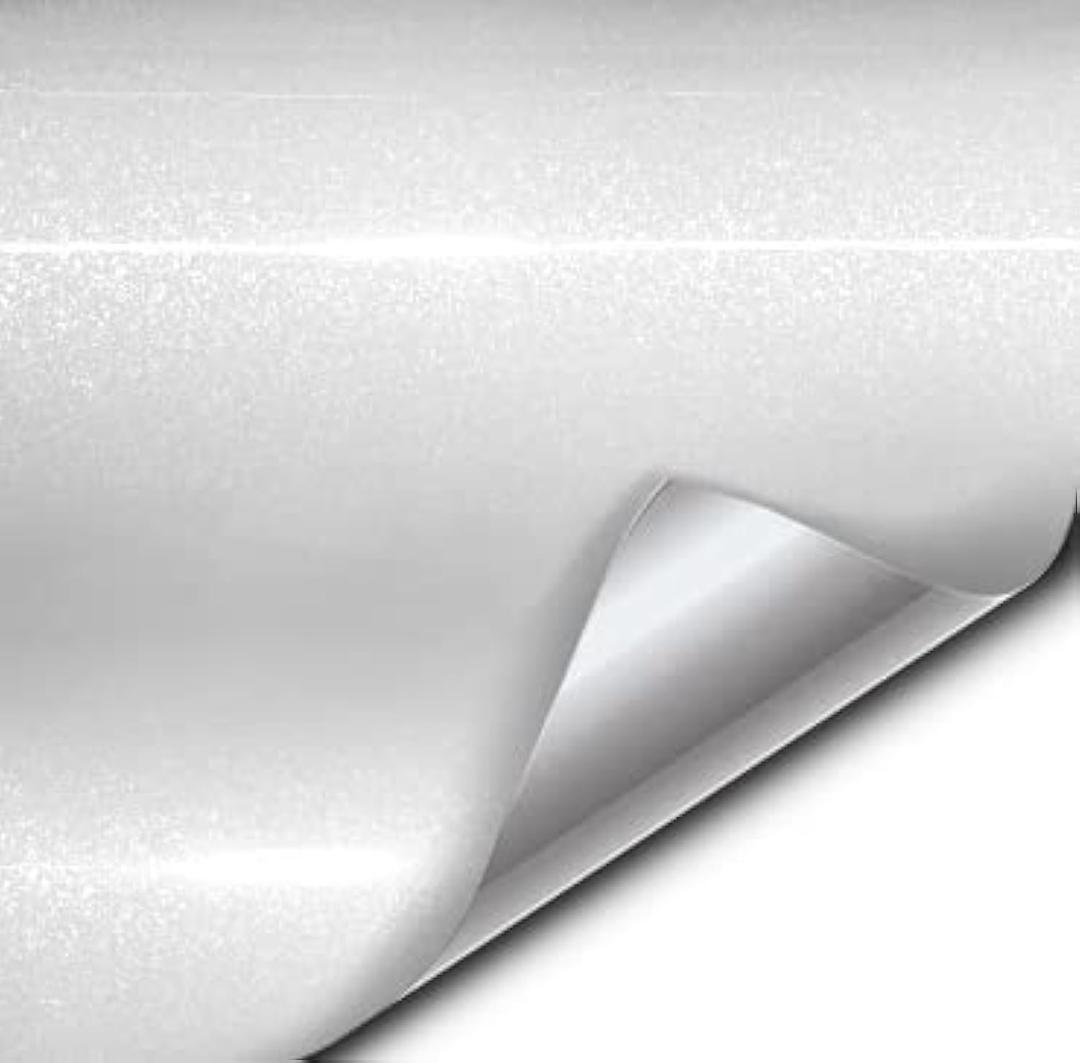 VViViD XPO Sparkle Metallic Gloss White Vinyl Car Wrap (1.5ft x 5ft)