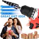 8Pcs Swage Tool HVAC Repairing Set with Bit Holder, Air Conditioner Copper Tube Expander Swaging Tool Drill Bit, 5 in 1 Copper Pipe Expander Swaging Drill Set 1/4'', 3/8'',1/2'',5/8'',3/4'' Bits