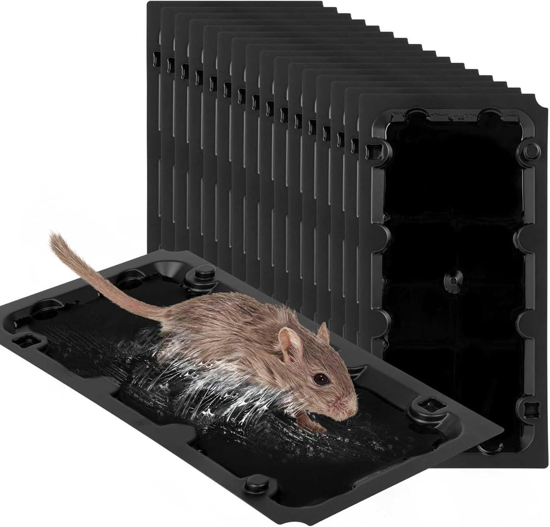 16 Pack Sticky Mouse Trap Rat Traps Indoor, Peanut Taste Pheromone Mouse Traps Indoor for Home, Glue Sticky Traps for Mice and Rats, Snake(Large Size)