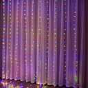 300 LED Curtain String Lights, Fairy Lights with 8 Light Modes, 9.8x9.8Ft Remote USB Plug Fairy String Lights for Christmas, Bedroom, Indoor, Outdoor, Weddings, Party, Camping Decor (Multicolored) (Copper Wire-Multicolor)