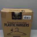 Byomostor Black Plastic Hangers 50 Pack, Light Weight Durable Clothes Hangers G-Shape Standard Size Non-Slip Coat Hanger Adult Clothes Hangers for Laundry & Everyday Use -Slim & Space Saving