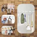 12 Pcs Purse Hanger Hook Acrylic Black and White Bag Tie Handbag Belt Hanger Closet Organizer Storage Handbags Tote Holder for Storing Handbags Satchels