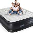 DUMOS Twin Air Mattress - 16" Inflatable Blow Up Airbed with Built-in High Capacity Pump, Double Height, Non-Slip Bottom Design, Weight Capacity 660 lbs Air Bed for Home or Camping (Black)