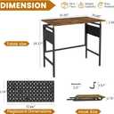 Hadulcet 31'' Small Foldable Computer Desk, Office Desk with 2 Pegboards