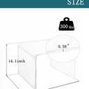 Acrylic 15 Inch Small Stool, Clear Acrylic Step Stool for Kids and Adults, Water-Resistant Shower Stool, Modern Bathroom Stool, 200 lbs Weight Capacity
