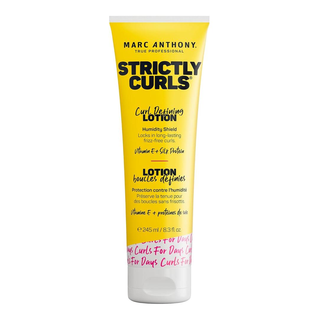 Marc Anthony Curl Defining Hair Styling Lotion for Curly Hair, Strictly Curls - Long Lasting Moisturizing Lightweight Gel for Maximum Curl Definition, Bounce & Shine - Styling Product Reduces Frizz, Size: 8.3 Fl Oz