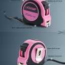 Lichamp Tape Measure 25 Feet, Pink Tape Measure 3 Pack 25ft x 1in with 1/8 Fractions, 0325PK