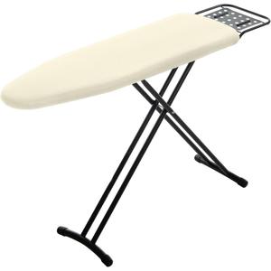 Ironing Board Full Size, RAINHOL Compact Iron Board with Iron Rest, Heat Resistant Cover with Ultra Thick Padding, Height Adjustable Heavy Duty for Home, Dorm, 43x13 Ivory