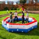 Inflatable Gaga Ball Pit 15Ft with Built-in Blower, Portable Gaga Balls Pit for Indoor & Outdoor School Family Activities, Kids Ball Pit for Sport Games, Easy to Setup