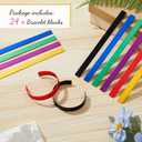 24 Pcs Anodized Aluminum Bracelet Blanks Metal Stamping Blanks Engraving Metal Stamp Bracelet Blanks for Jewelry Making DIY Crafts Supplies, 7 x 0.5 x 0.05 Inches, 6 Colors
