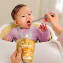 Happy Baby Organics Nutty Blends Stage 2, Fruit and Nut Butter, Allergen Introduction in Baby Appropriate Texture, for 6+ Months, 8 Variety Ct,BBD 09/21/2026
