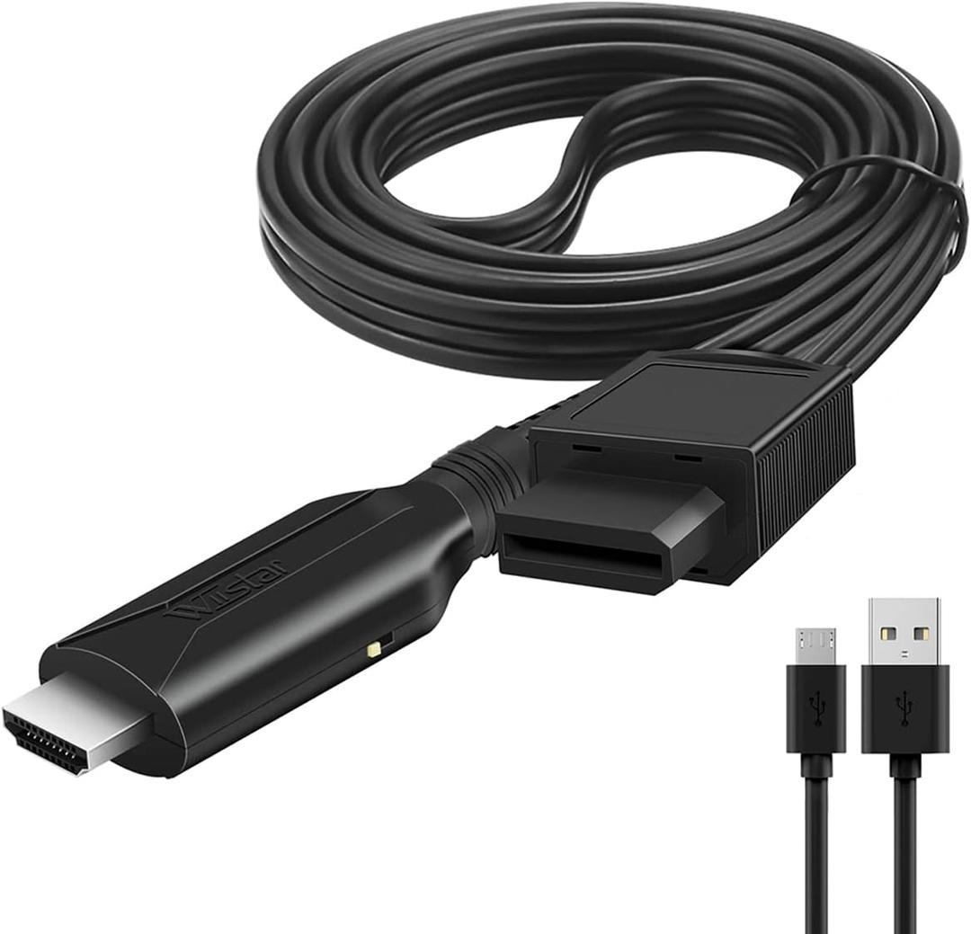 Wii to HDMI 1M(3.2FT) Cable Converter,1080P/ 720P Wii HDMI Adapter Output Video Audio Wii HDMI Converter Supports All Wii Display Modes, NTSC .Compatible with Wii, Wii U, HDTV