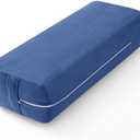 Wellsin Rectangular Yoga Bolster - Meditation Pillow with Washable Suede Cover, 27"X10" X5.5"