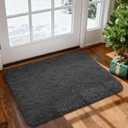 Orhanie Fluffy Area Rugs 35" x 23" Grey