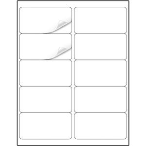 Methdic Shipping Labels 2"4" 1000 Labels Sticker Paper for Laser/Ink Jet Printer Mailing Labels 8.5"11" White 10 per Sheet