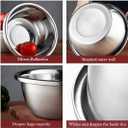 meleg otthon Stainless Steel Mixing Bowl, Stainless Steel Basin, 18.5QT Mixing Bowls,Heavy Duty Deeper Edge Mirror Finish Dishwasher Safe Bowl(15.74'' diameter x 6.02''high)