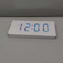 Alampan 12" Large Digital Wall Clock with Remote Control, USB Powered, Corded RGB LED Clock with Full Screen Display, Big Numbers, for Classroom, Living Room, Elderly, Wall Mounted, DST, KSJ-01, Black