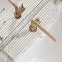 Stone Faucet Mat for Kitchen Sink, Diatomite Drying Stone Mat & Sink Protectors, Sink Water Splash Guard, Quick Dry Water Absorbing Non-Slip Stone Tray Prevent Moisture for Kitchen Bathroom Counter (White)