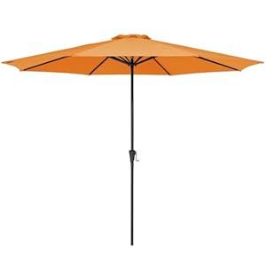 MEWAY 12ft Patio Umbrella Outdoor Umbrellas for Patio, Market Table Umbrella with Crank for Deck, Garden, Pool and Backyard, Orange