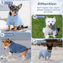 Reginary 3 Pieces Dog Pajamas Puppy Clothes Winter Coats Elastic Pajamas for Puppy Fluffy Jumpsuit Fleece Sweater for 4 Legs Dog Bodysuit (Small, Blue, Gray)