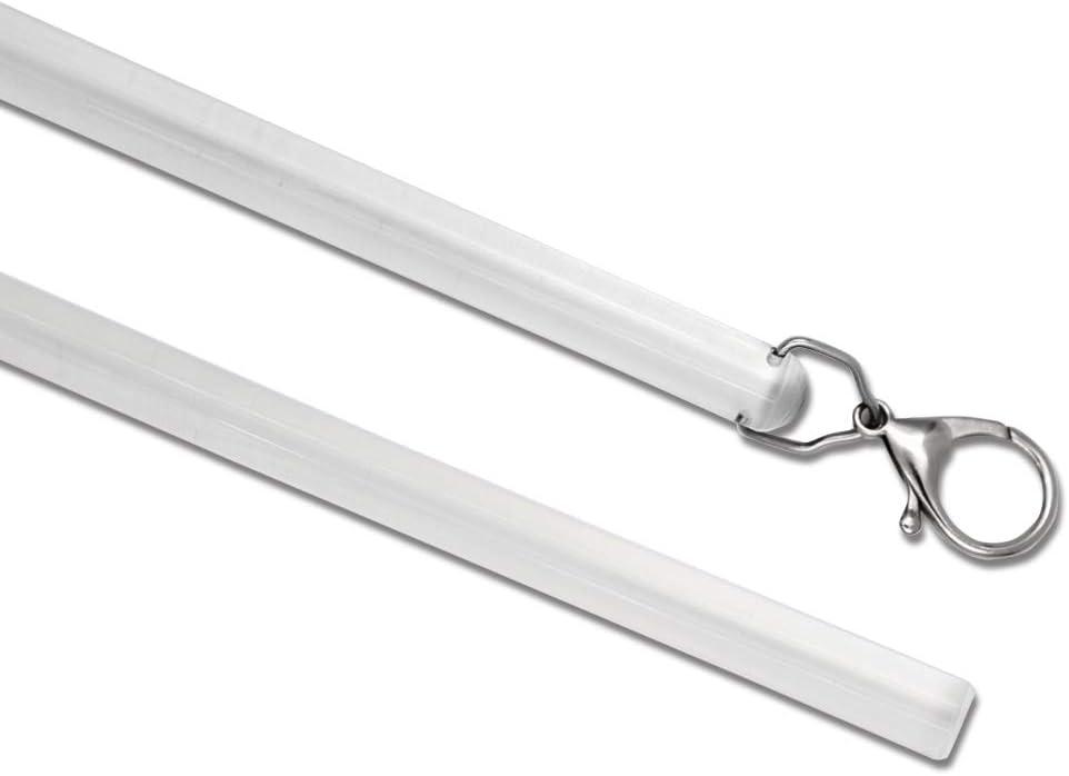 2 Pack 36 Inch Universal Drapery Pull Rod Invisible Clear Curtain Wand for Easier Opening and Back (Acrylic, 36")