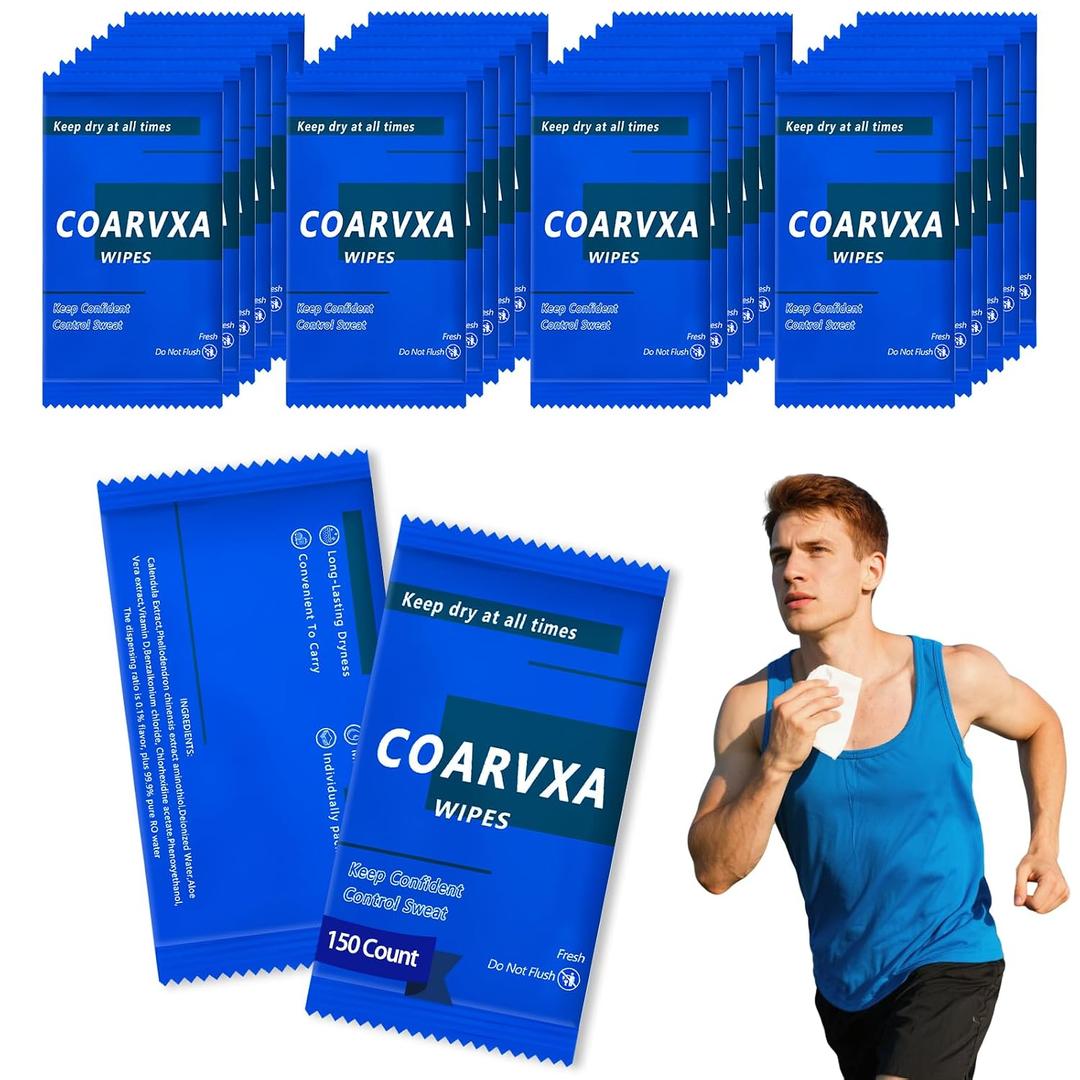 Mini Deodorant Body Wipes 150 pieces of deodorant Wipes And Travel To Clean Skin And Travel Deodorant Individually Wrap Hypoallergenic For Female Male Teenagers