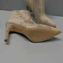 JANSEVEN Women's Heeled Ankle Boots Stiletto High Heel Booties Pointed Toe Comfortable Sexy Classic Short Boots (Beige, 6)