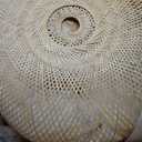 Arturesthome 23.6" Weaving Bamboo Pendant Light for Kitchen Island, Wicker Chandelier, Handmade Woven Hanging Ceiling Light Lampshade for Living Room Bedroom