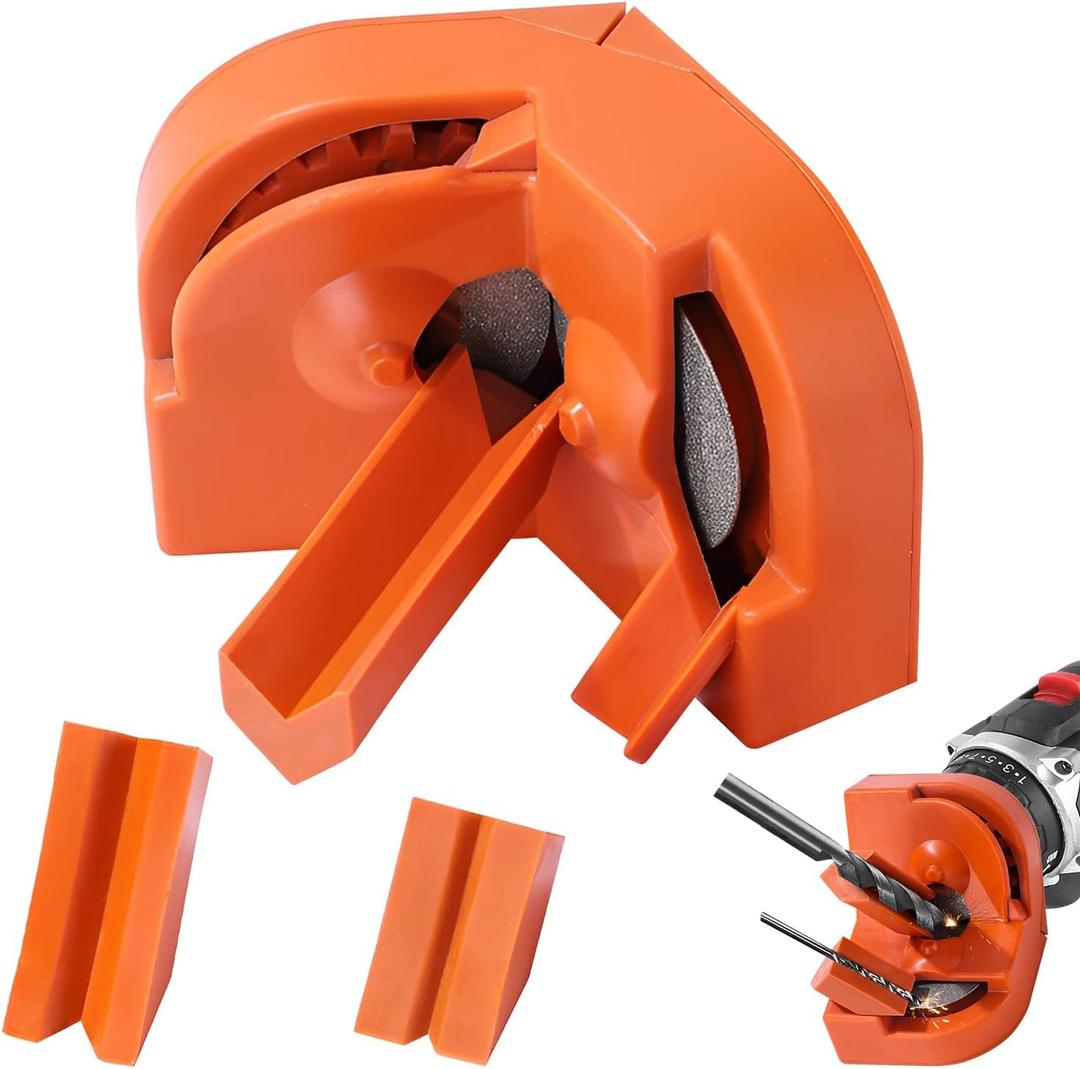 Drill Bit Sharpener for grinder, Drill Bit Sharpener for All Bits(5/64''- 5/8''), Power Drill Bit Grinding Attachment, Portable Drill Grinder Grinding Tool, Powered by Electric Drills