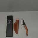 Huusk Viking Japanese Meat Cleaver, Forged Boning Knife With Sheath, High Carbon Steel Japan Butcher Fillet for Kitchen, Camping 10 in