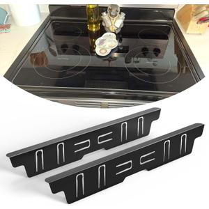 Stainless Steel Stove & Counter Top Gap Covers - Oven Gap Filler Kit 23.4" - Heat Resistant Slide-in Range Trim Guard for Seamless Kitchen Accessories Easy Clean (Black) Stainless Steel Stove & Counter Top Gap Covers - Oven Gap Filler Kit 23.4" - Heat Resistant Slide-in Range Trim Guard for Seamless Kitchen Accessories Easy Clean (Black)