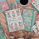 Steel Mill & Co Cute Mini Spiral Notebook, Small 8.25" x 6.25" Journal with Durable Hardcover and 160 Lined Pages, Little Women