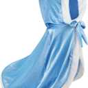 Qtdstz Girls Costume Cape Cloak Blue (2-3T)