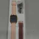 Fitpolo Smart Watch for Women, Stainless Steel Bezel Fitness Tracker (Make/Answer Calls), IP68 Waterproof, Heart Rate SpO2 Monitor, Sleep & Activity Tracking Smartwatch for Android Phones iPhone (Pink)