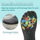Water Shoes Womens Mens Quick-Dry Aqua Yoga Socks Barefoot Swim Pool Beach Shoes for Walking Hiking Diving Surf Ootdoor Water Sports, Black (9.5 Women/8.5 Men)