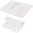 Foldable Stone Bath Mat,Super Absorbent Diatomaceous Earth Mat,24x 16 Non-Slip Quick Drying, Luxury Dry Pad for Bathroom, Nature