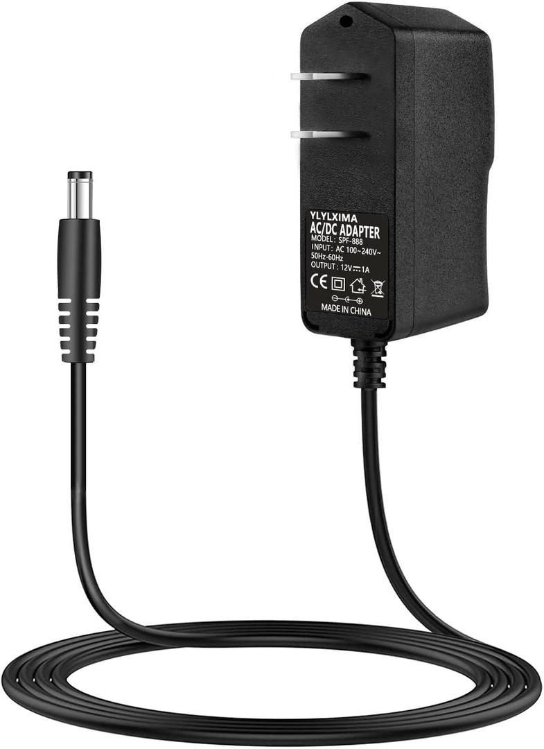 12V 1A Power Adapter Input 100V-240V, Output 12V 12W US Plug 5.5 * 2.5mm Power Transformers Constant Voltage DC Regulated Switch Power Supply for Monitoring LED Lights, etc.