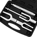 DURATECH 5-Piece Ball Joint Separator Set, Pickle Fork Tool Set, Tie Rod Removal Tool Set, 1-1/8", 15/16", 11/16", for Cars and Light Vans, with Suitcase