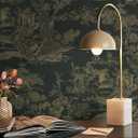 CiCiwind Peel and Stick Wallpaper Vintage Wallpaper Toile Contact Paper Black and Brown Wallpaper Removable Self-Adhesive Wallpaper for Bedroom Bathroom 16In78.7In