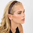 AWAYTR Plastic Matte Zig Zag Headbands for Women, Non Slip with Teeth, 8 Pack (Leopard print, One size)