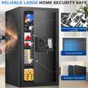23.62 inches Tall Safe Box, 4.4 Cuft Home Safe with Fireproof Waterproof Bag, Anti-Theft Digital Security Lock Box with Smart Alert System, Removable Shelf, Mute Function, Document Safes for Jewelry