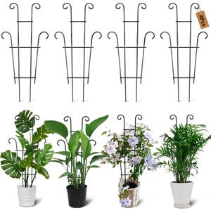 Plant Trellis for Potted Plants 4p, Larger 23in Garden Trellis for Climbing Plants Indoor Outdoor, Rustproof House Plant Support Stakes for Pothos Hoya Ivy Flower