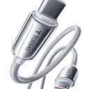 TORRAS USC C to USB C Cable (60W 6ft), Military Grade Tested USB C Charger Cable Fast Charge for iPhone 15 Pro Max Plus, Samsung S24/23, MacBook Air Pro 2020, iPad Pro/Air/Mini (Pearl White)