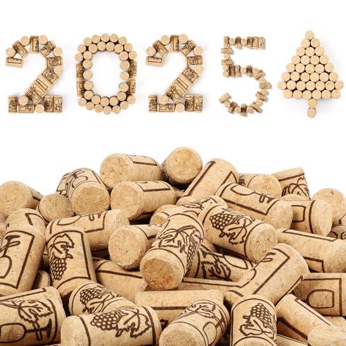 500 Natural Wine Corks - 7/8" x 1 3/4" Straight Wood Corks for Wine Bottles & Craft Projects