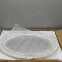 H HOMEWINS Oval Mirrors for Wall,20x30 Oval Wooden Rustic Farmhouse White Beads Boho Decorative Mirror for Bedroom, Bathroom, Living Room,Vanity