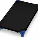 Pack of 6 Cot Sheet for Daycare Preschool Cot Bed -Polyblend Fabric with Corner Elastic Cots Sheets Fits On 22" X 52" Inches Size Toddler and Preschool Daycare Cot Black 22 X 52 Size