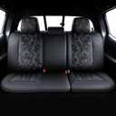 Carlimeki Leather Seat Covers Custom Fit for Tacoma Gen 3rd (2016-2023) Double & Crew Cab, for SR, SR5, Limited, TRD Pro, TRD Sport, TRD Off-Road, Trail Special Edition - Fully Covered